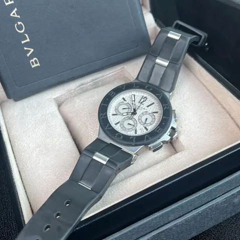 Bulgari Diagono DG 42 SV CH 42mm Stainless steel White