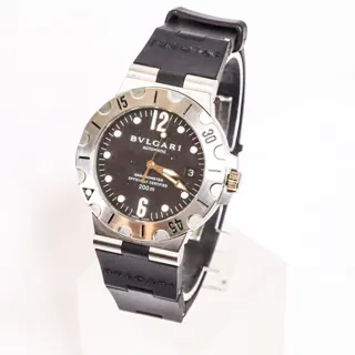 Bulgari Diagono SD 38 S Stainless steel Black