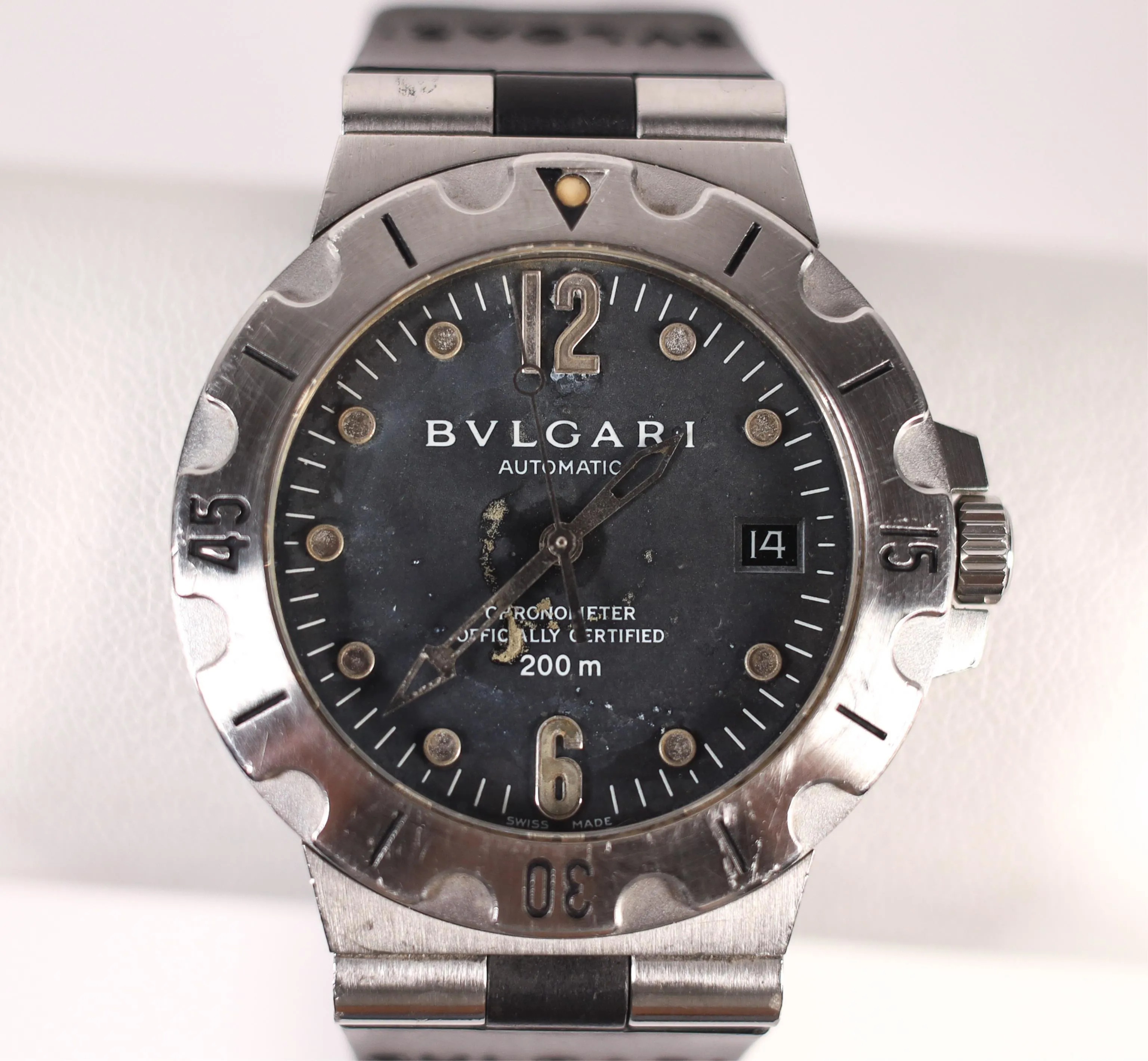 Bulgari Diagono 38mm Stainless steel Black 1