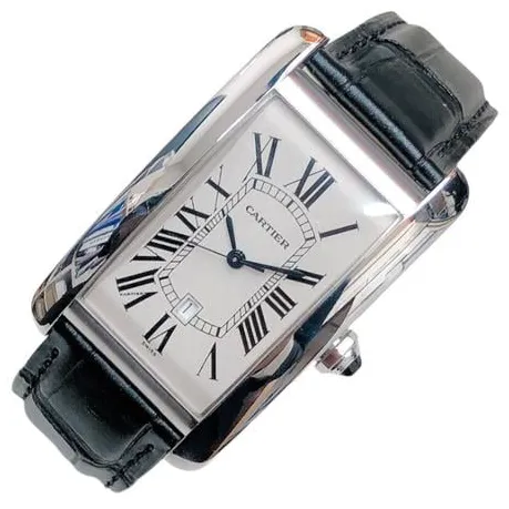 Cartier Tank W2603256 26mm White gold Silver