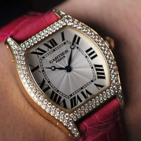 Cartier Tortue W1531851 43mm Yellow gold Silver