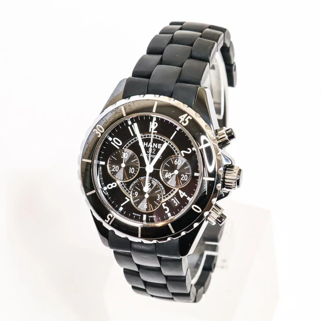 Chanel J12 41mm Stainless steel Black