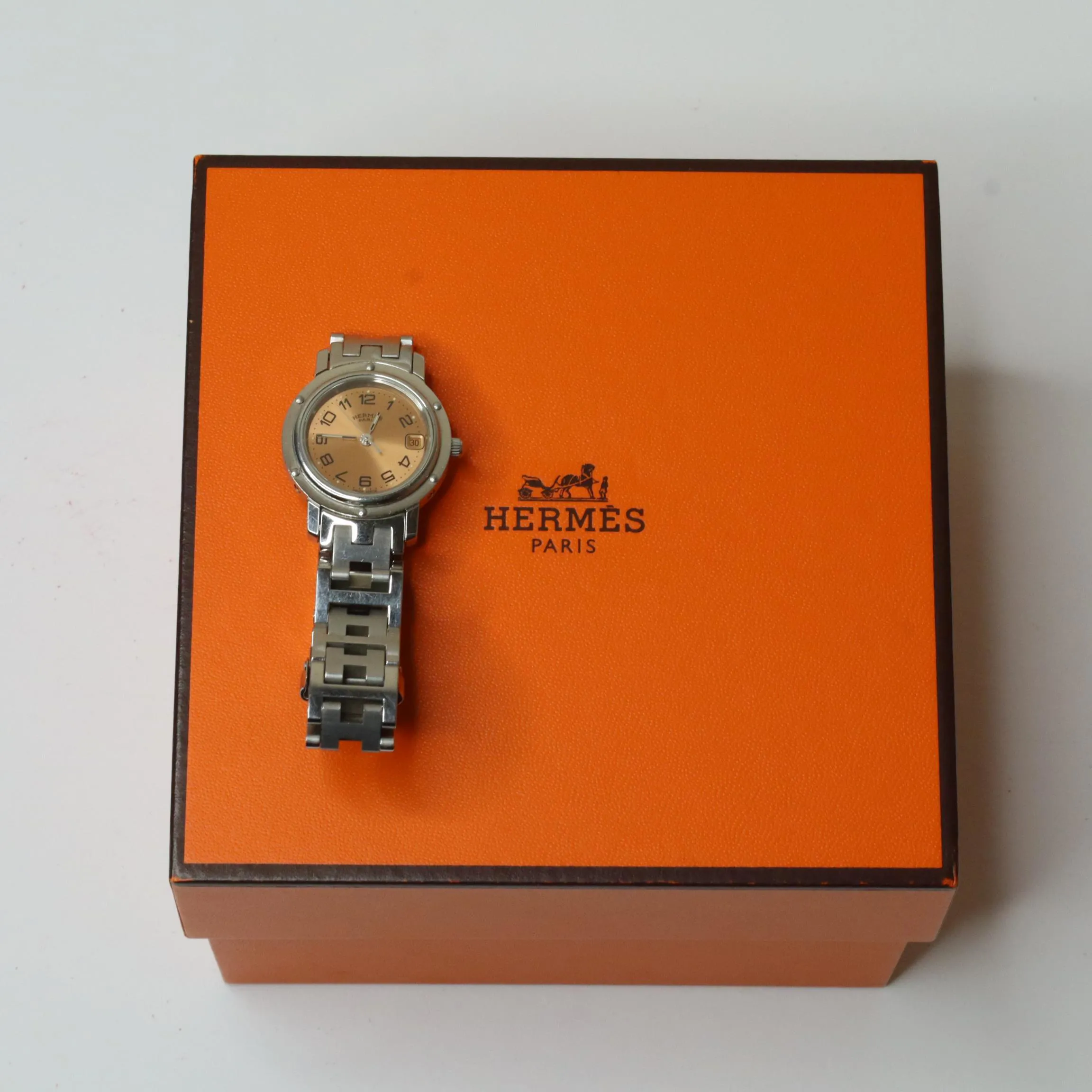 Hermès Clipper CL4.210 24mm Stainless steel Rose