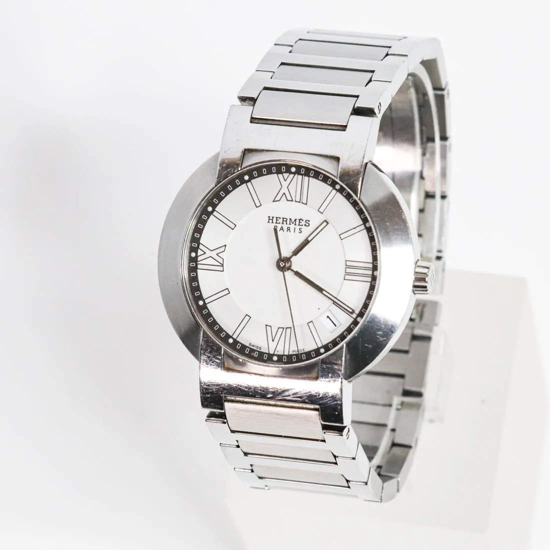 Hermès Nomade 36mm Stainless steel White