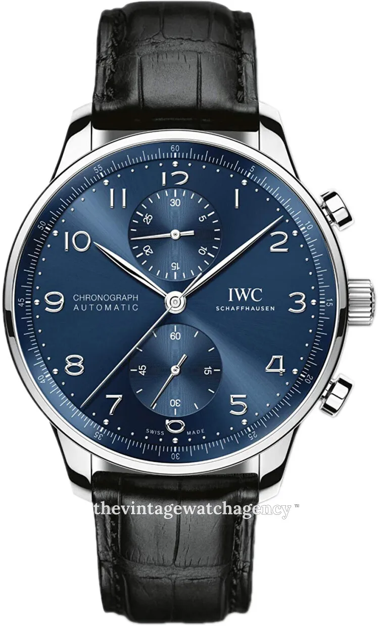 IWC Portuguese Chronograph IW371606 41mm Stainless steel Blue