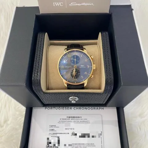 IWC Portuguese Chronograph IW371610 41mm Yellow gold Gray