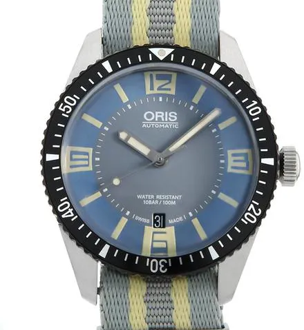 Oris Divers Sixty Five 0173377074065-0752028FC 40mm Stainless steel Blue