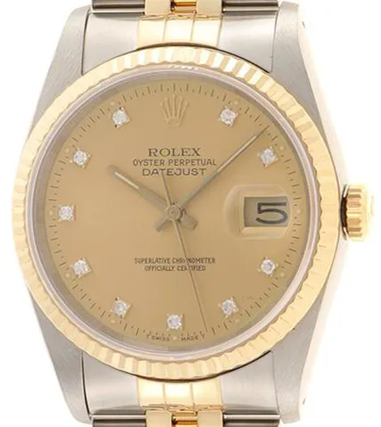 Rolex Datejust 16233G 36mm Stainless steel Yellow