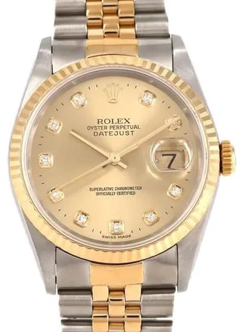 Rolex Datejust 16233G 36mm Yellow gold Gold