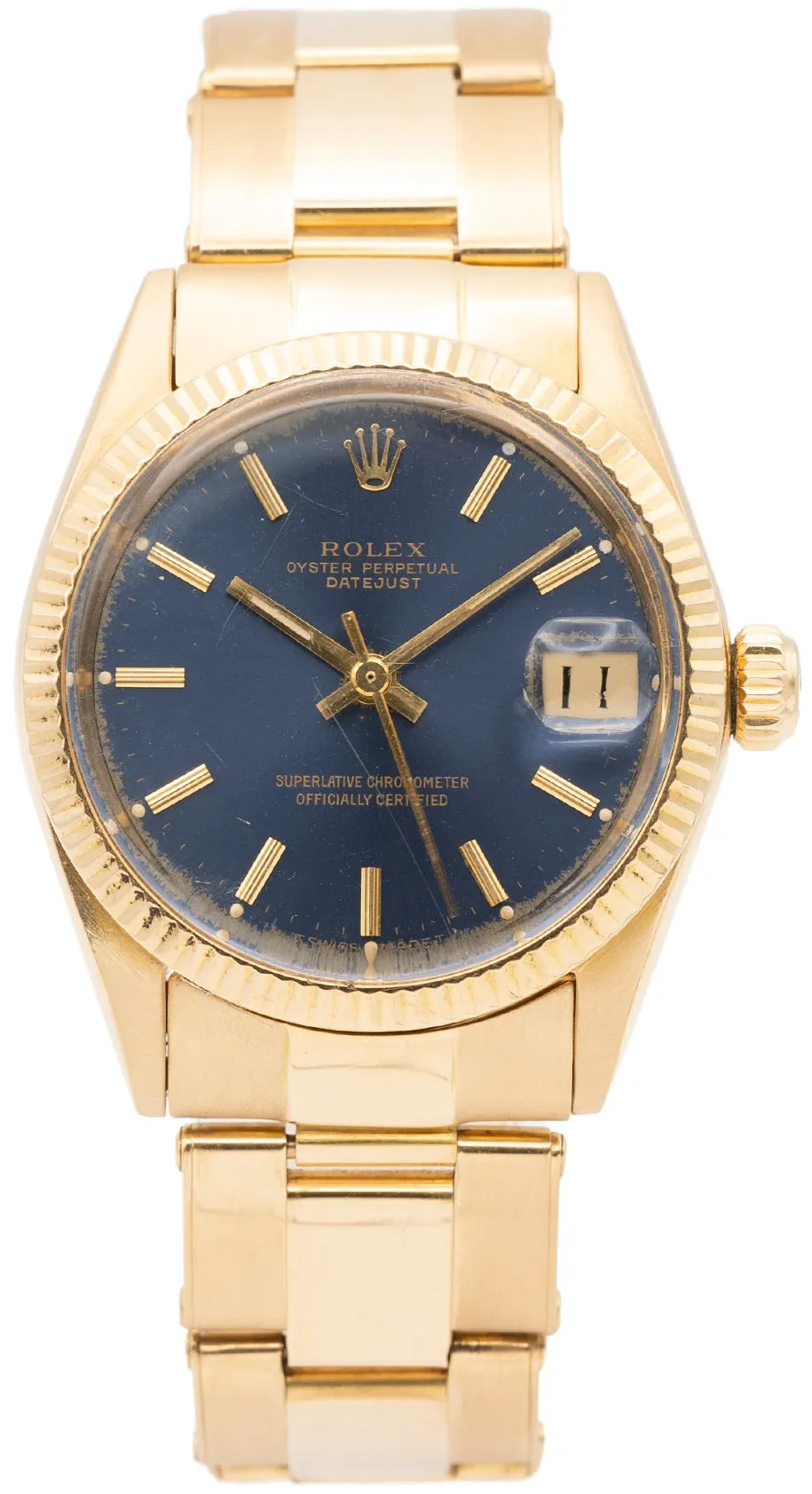 Rolex Datejust 31 6827 31mm Yellow gold Blue