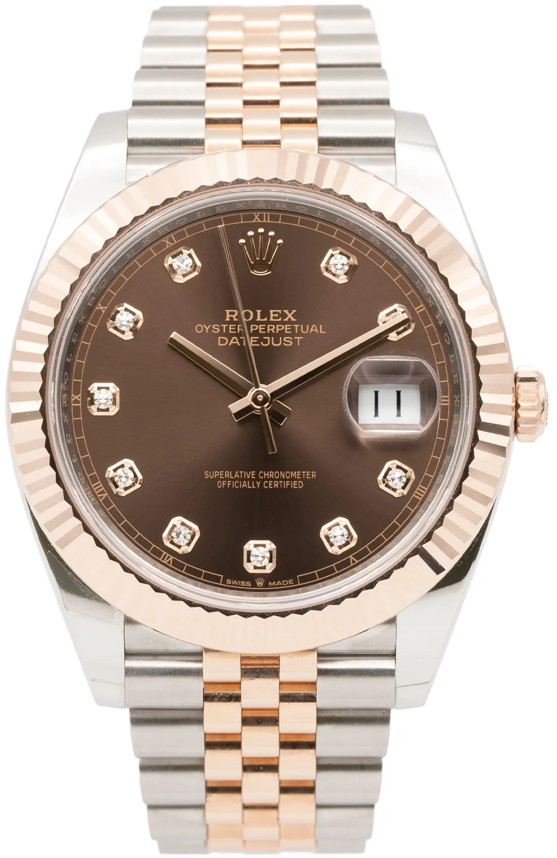 Rolex Datejust 41 126331 41mm Rose gold and Stainless steel Diamond