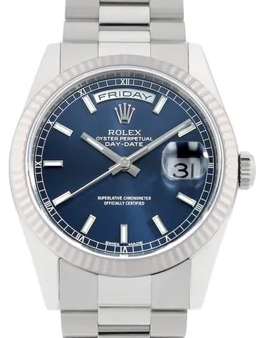 Rolex Day-Date 36 118239 36mm White gold Blue