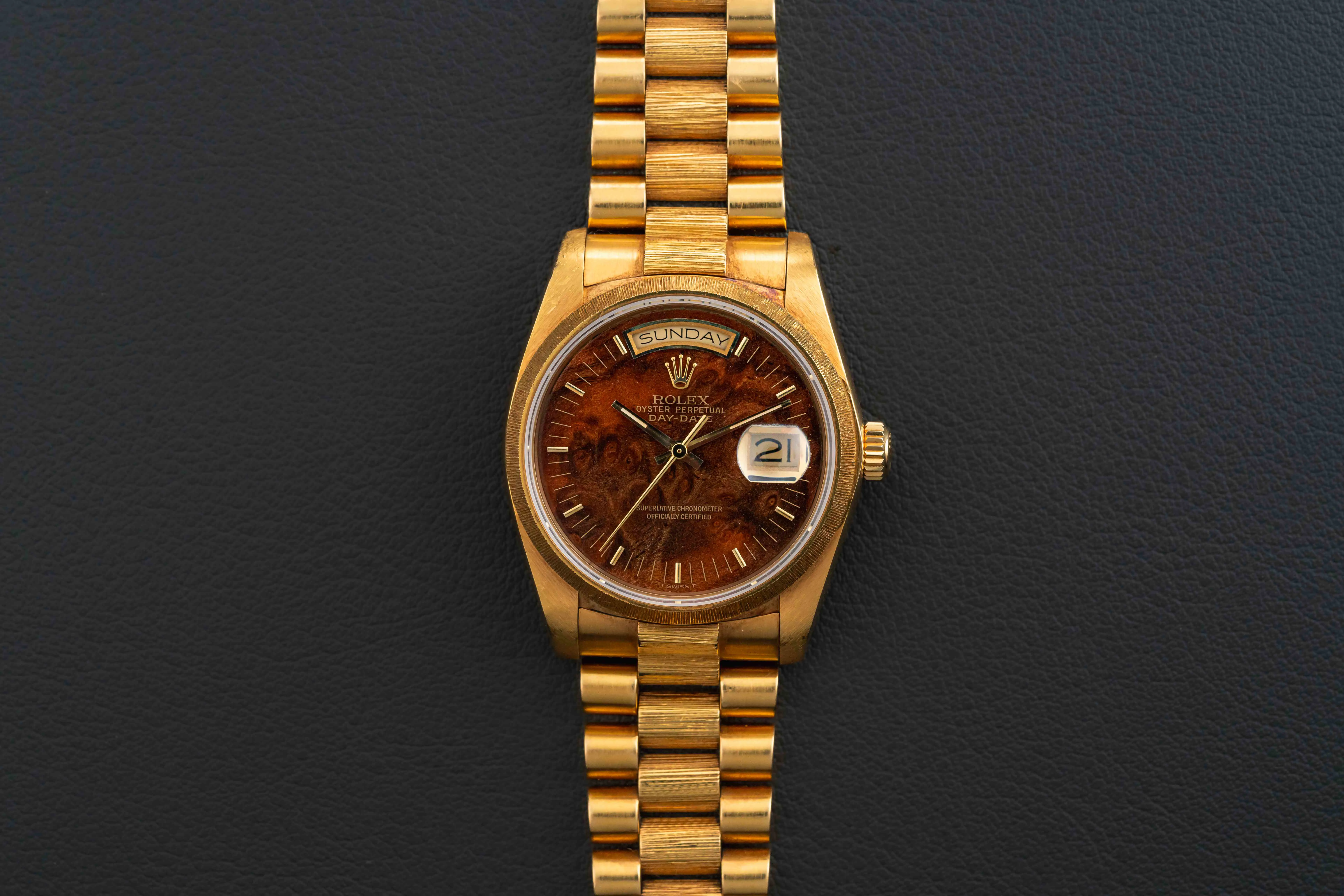 Rolex Day-Date 36 18078 36mm Yellow gold Brown