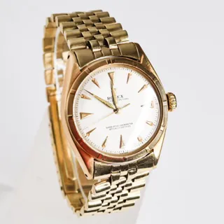 Rolex Oyster Perpetual 34 6085 Yellow gold Silver