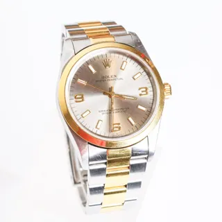 Rolex Oyster Perpetual 34 14203 Yellow gold and Stainless steel Silver