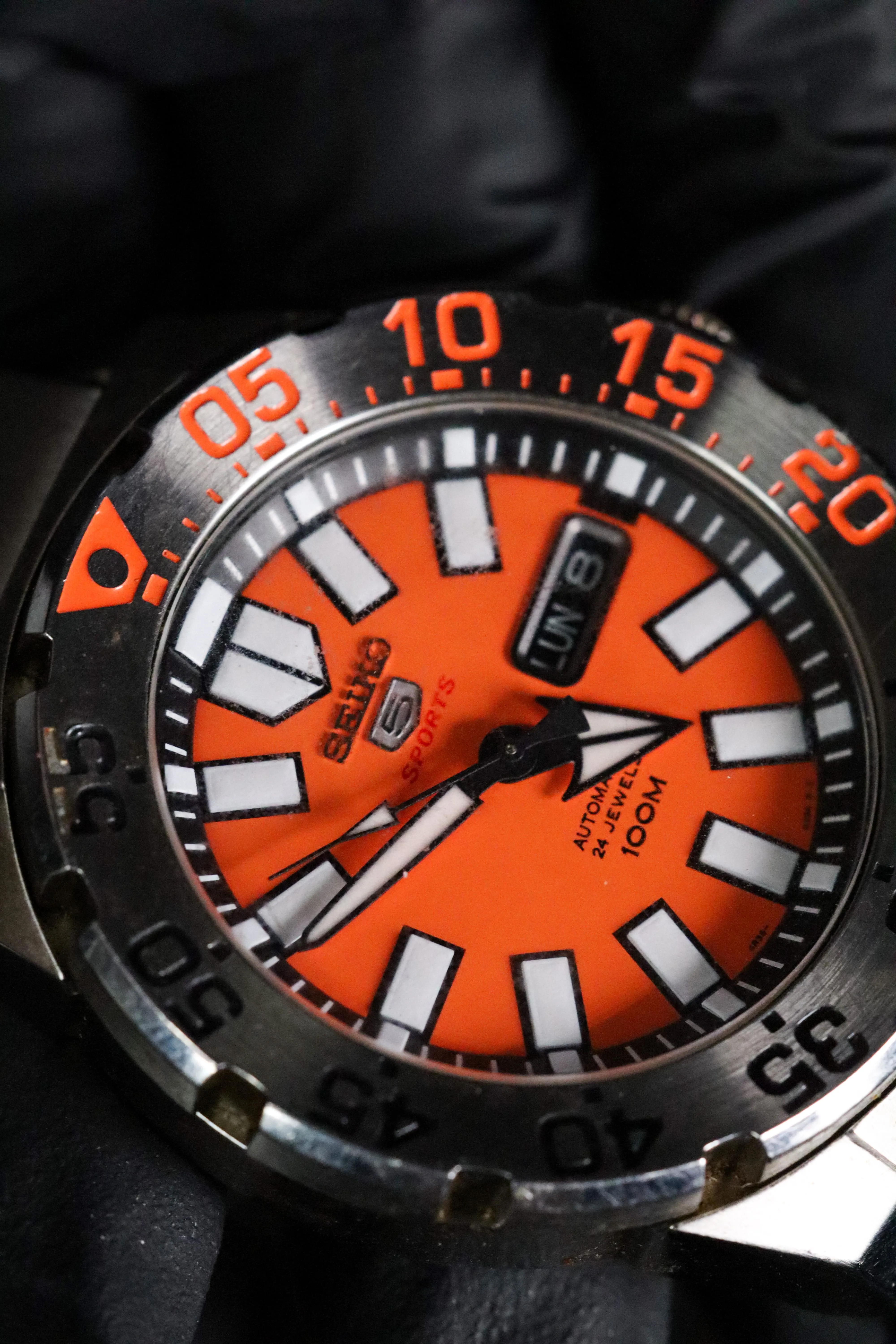 Seiko 5 Sports 44mm Stainless steel Orange 1