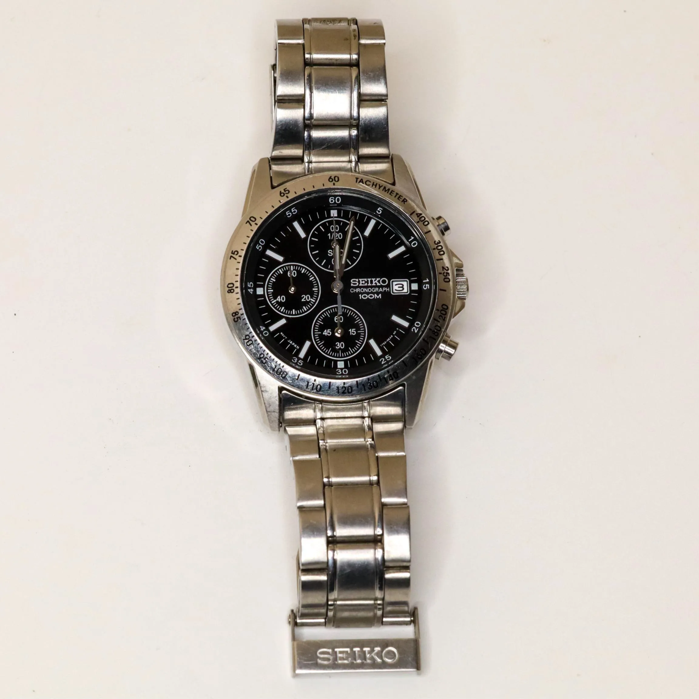 Seiko Chronograph 38mm Stainless steel Black 2