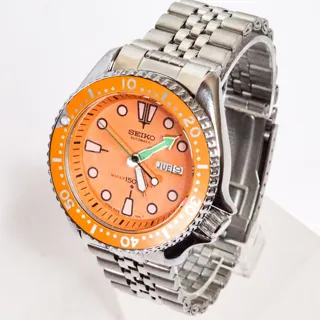 Seiko Diver Stainless steel Orange