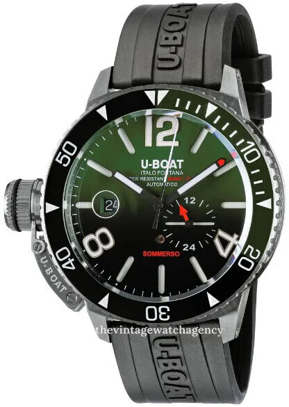 U-Boat Dive Watch 9520 46mm Stainless steel Green