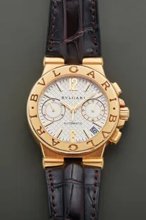 Bulgari Diagono DG35 CH G 18k yellow gold White