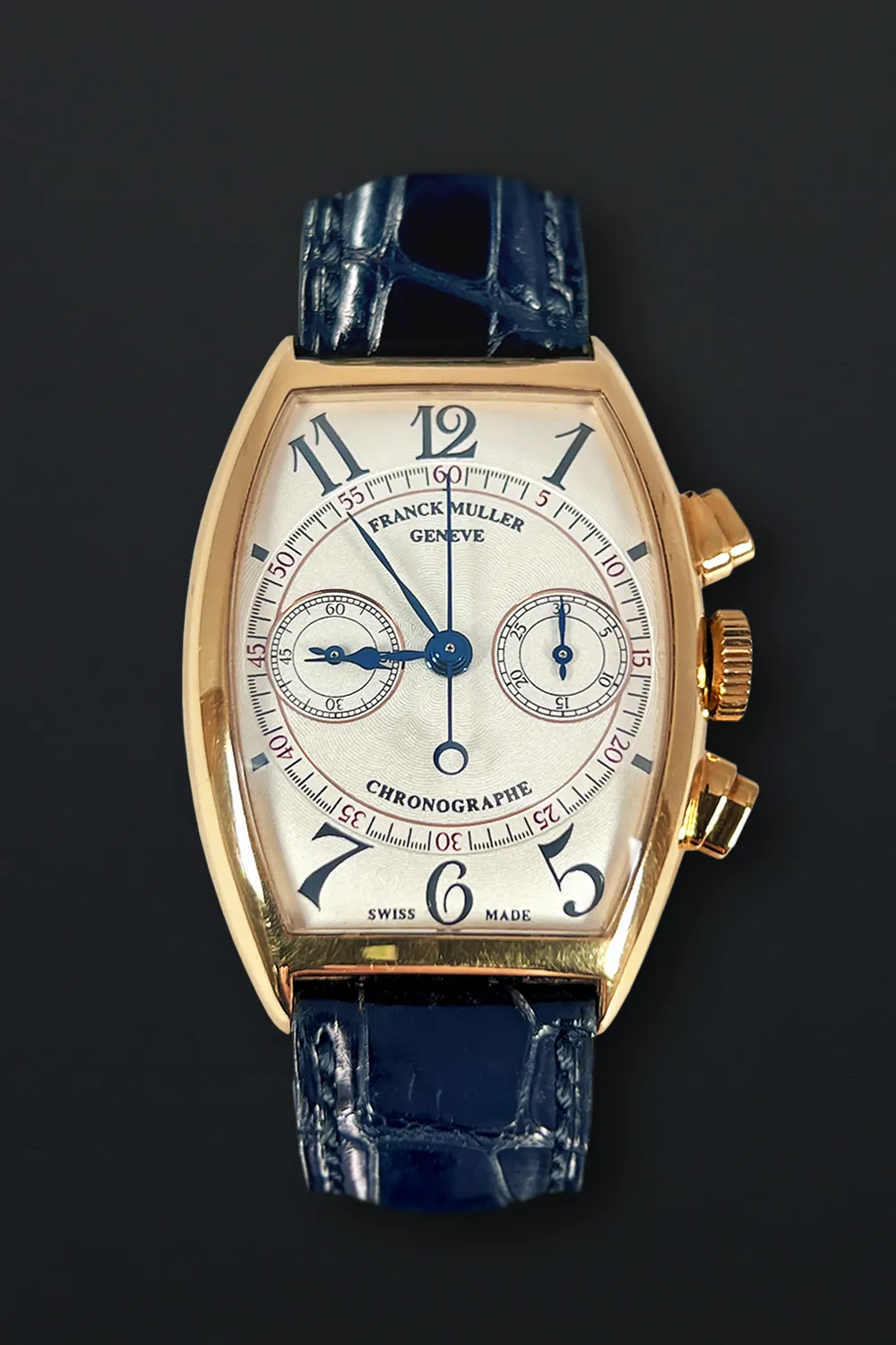 Franck Muller Cintree Curvex 5850 CC 32mm 18k yellow gold Silver