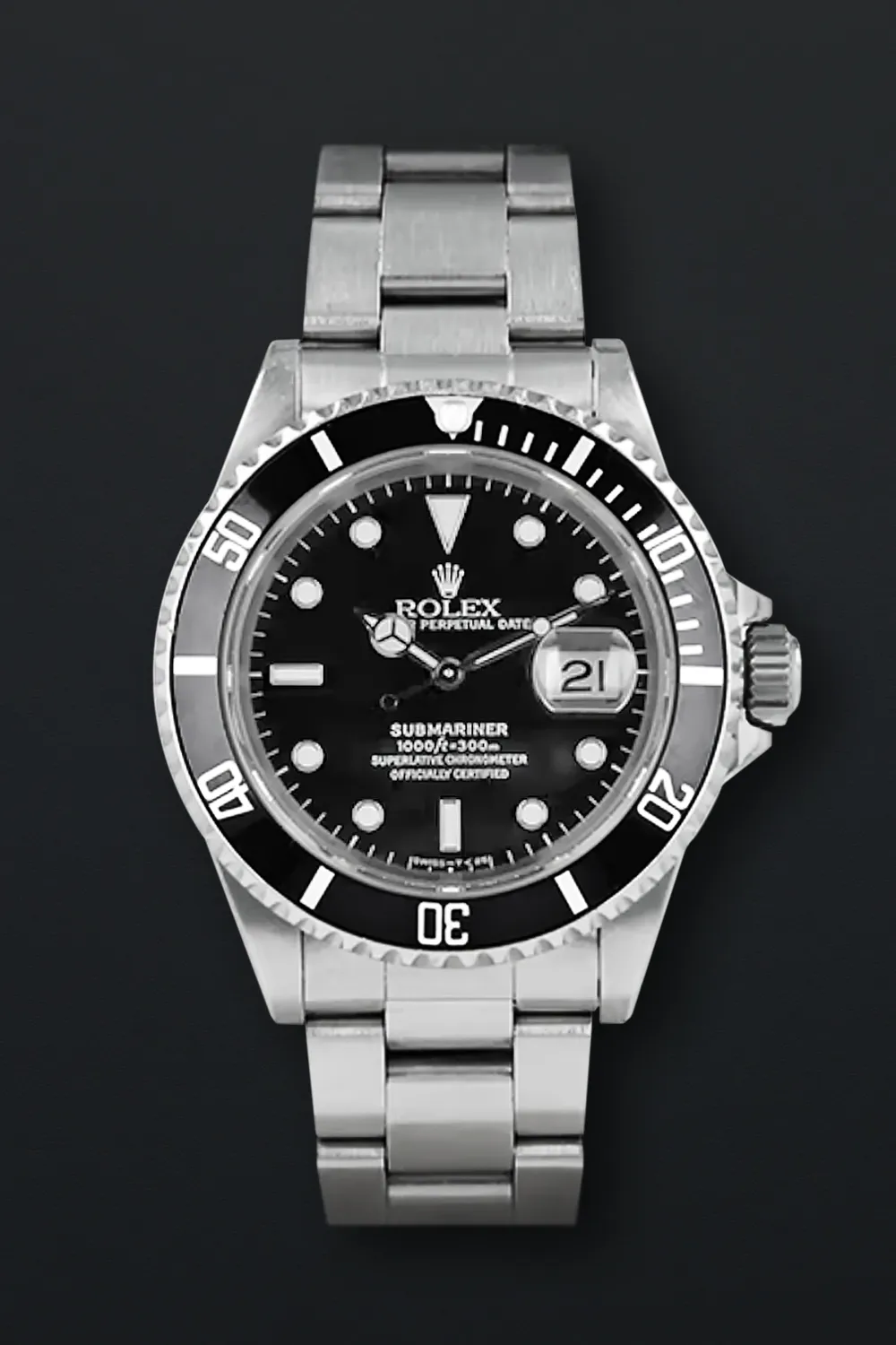 Rolex Submariner 16610 40mm Stainless steel Black