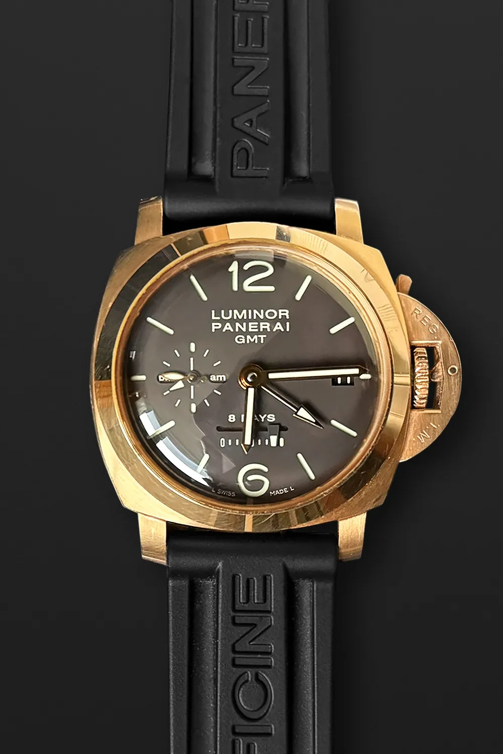 Panerai Luminor 1950 PAM 00289 44mm 18k rose gold Brown