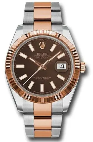 Rolex Datejust 41 126331 41mm Yellow gold and Stainless steel Brown