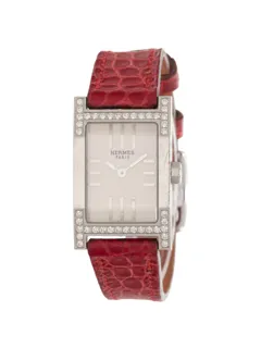 Hermès Tandem TA1.230 Stainless steel and Diamond Silver