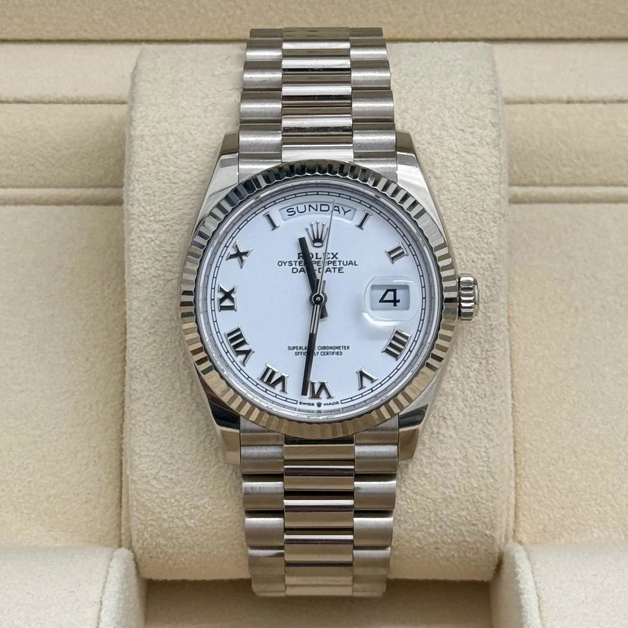 Rolex Day-Date 36 128239-0038 36mm 18k white gold White