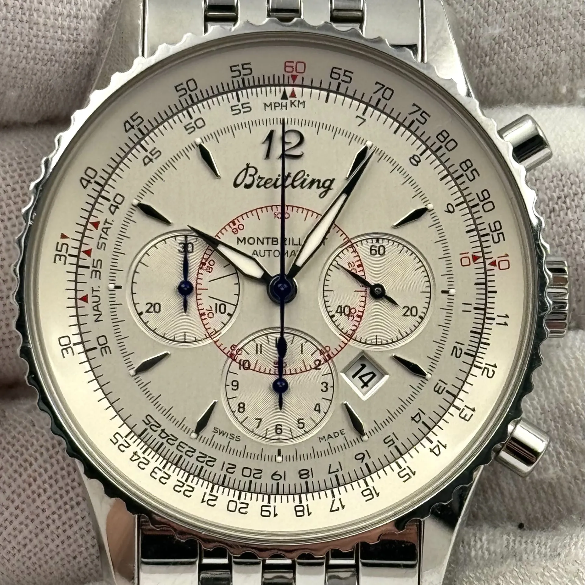 Breitling Montbrillant A41370 38mm Stainless steel White