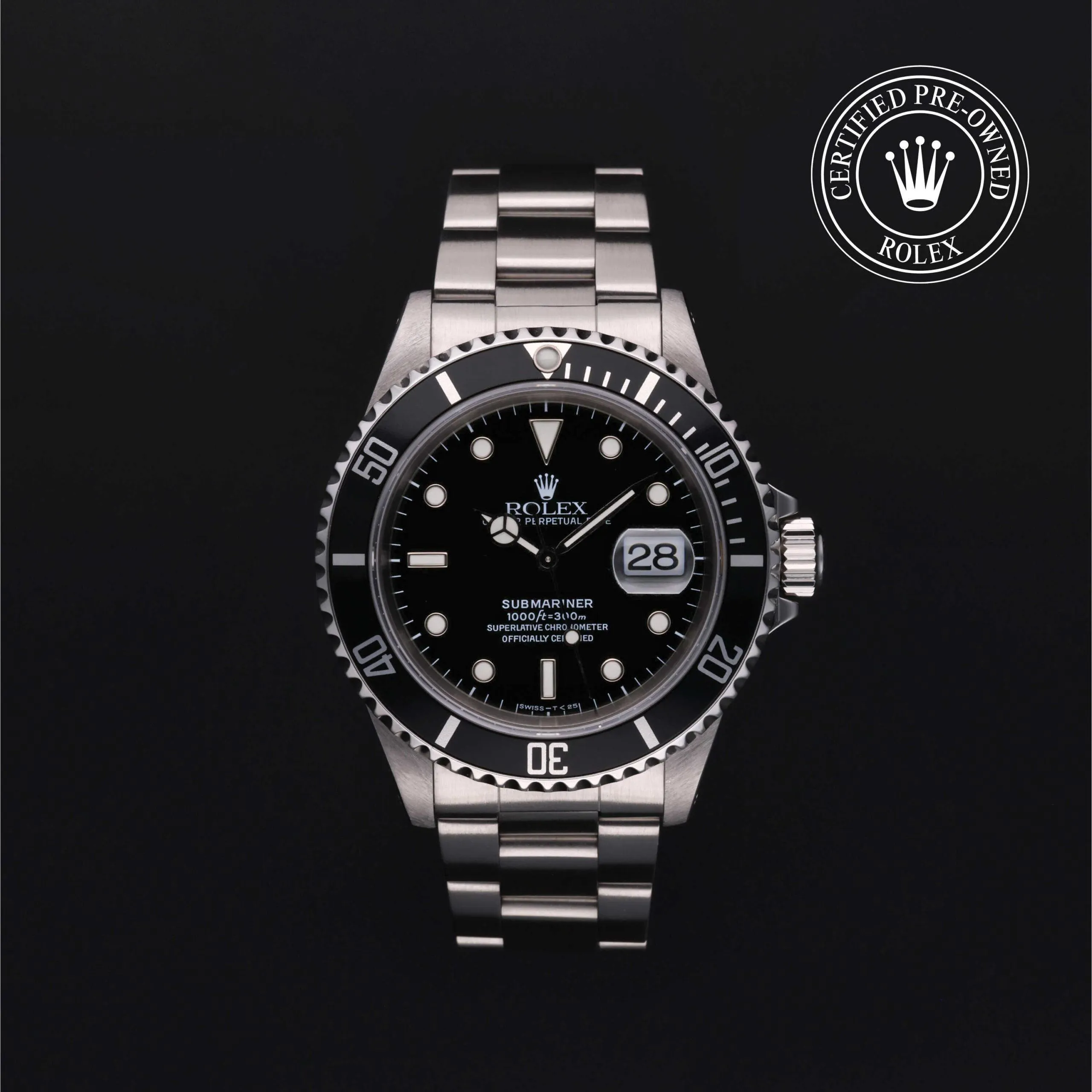 Rolex Submariner 16610 40mm Stainless steel Black