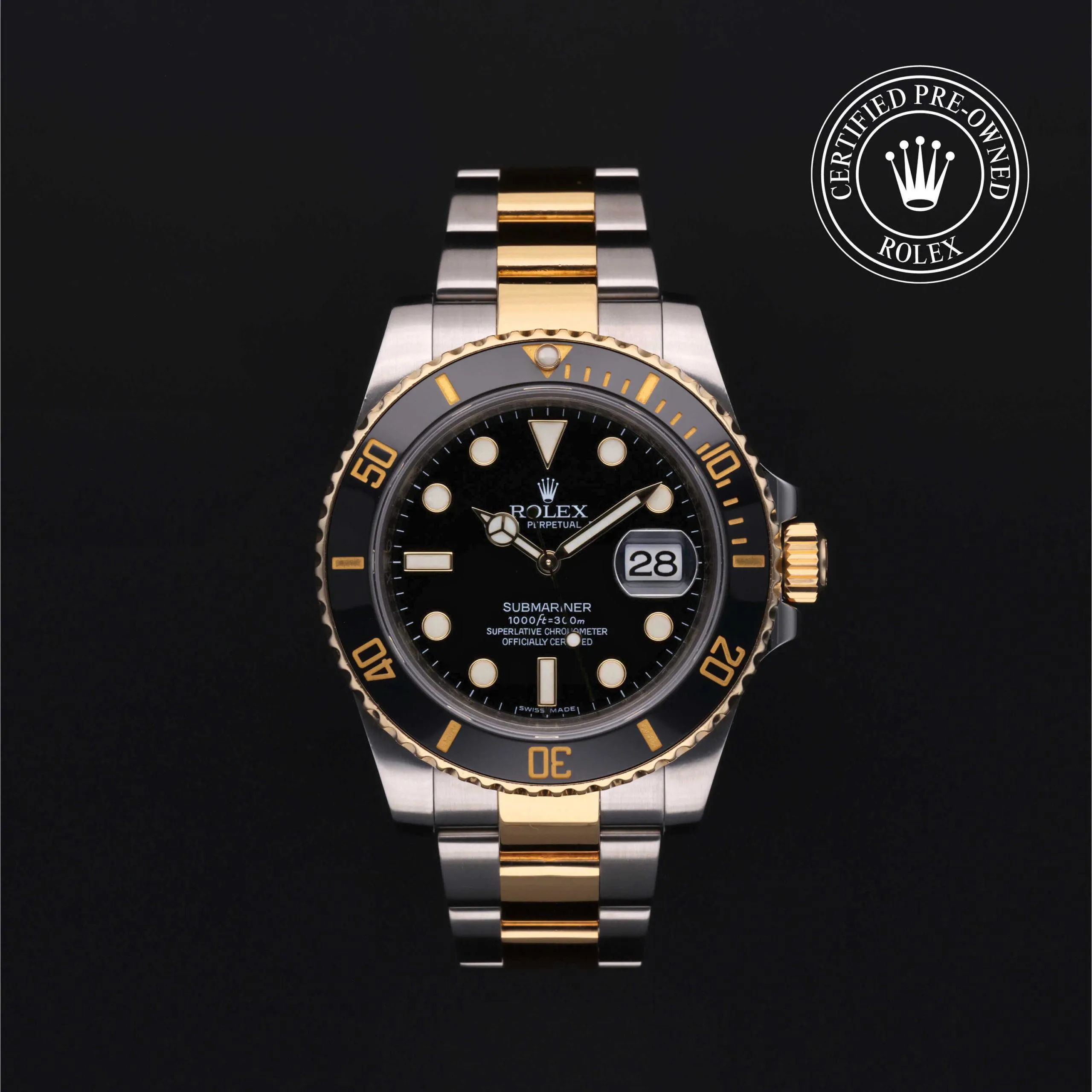 Rolex Submariner 116613LN 40mm Yellow gold and Oystersteel Black