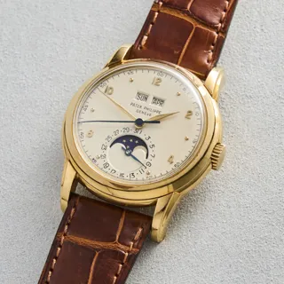 Patek Philippe Perpetual Calendar 2497 J SC 18ct yellow gold Silver