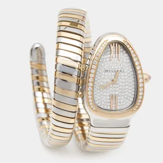 Bulgari Serpenti Tubogas 103150 35mm 18k Rose Gold$Stainless Steel