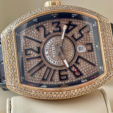 Franck Muller Vanguard V 45 SC DT 44mm Rose gold Black