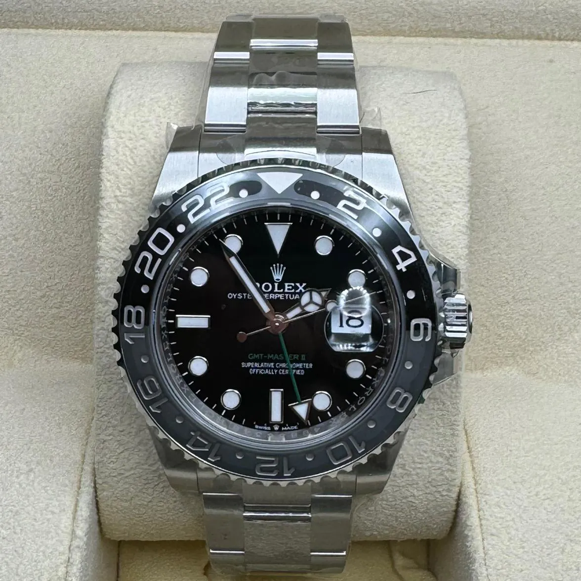 Rolex GMT-Master II 126710GRNR 40mm Stainless steel Black