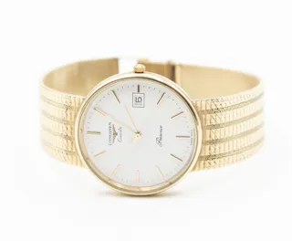 Longines Présence 9ct Yellow gold White