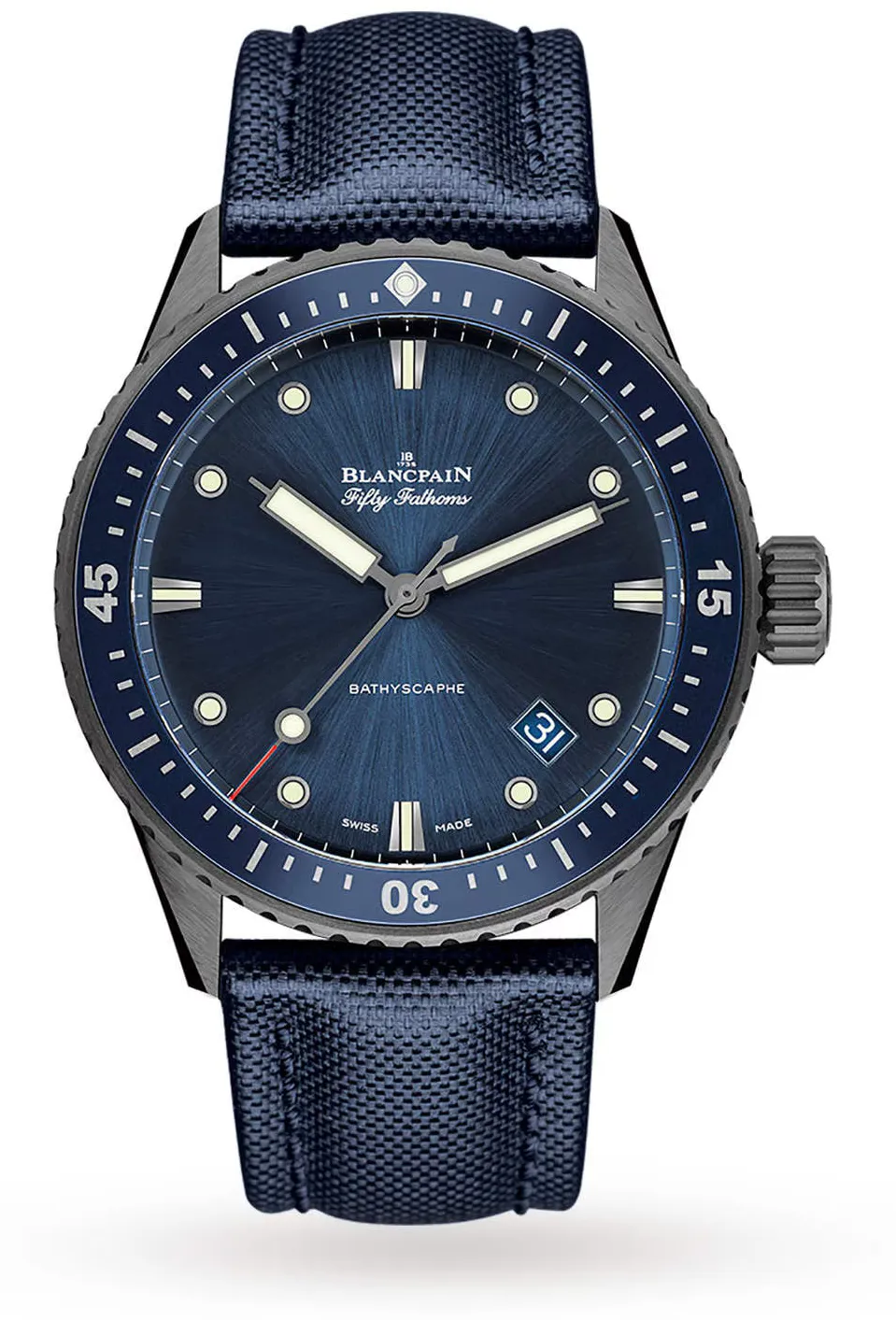 Blancpain Fifty Fathoms 5000-0240-O52A 43mm Stainless steel Blue