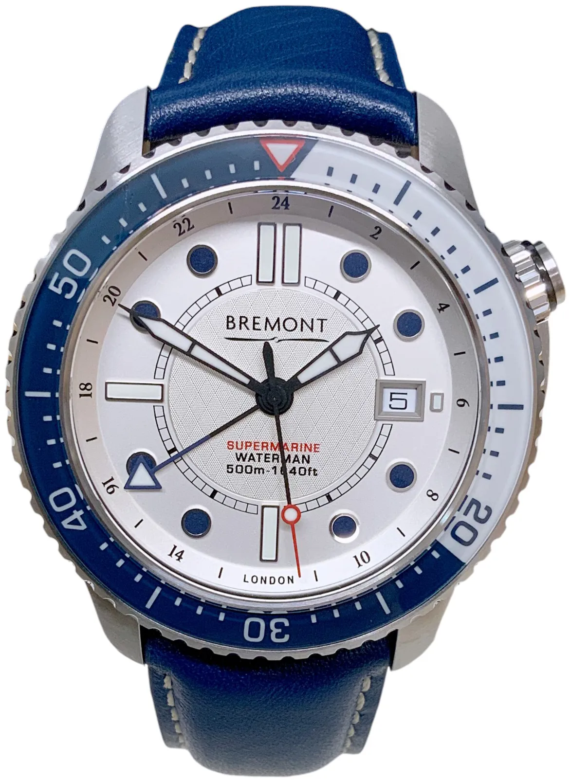 Bremont Supermarine S500/Waterman 43mm Stainless steel White