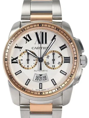 Cartier Calibre de Cartier W7100042 42mm Yellow gold and Stainless steel Silver