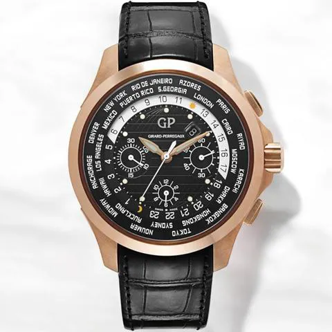 Girard-Perregaux Traveller 49700-52-632-BB6B 44mm Rose gold Black