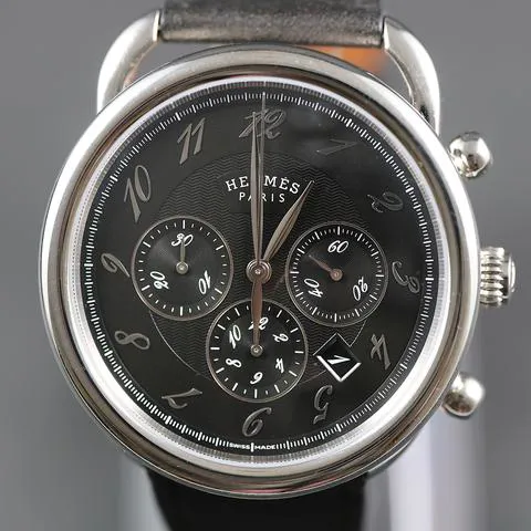 Hermès Arceau 43mm Stainless steel Black