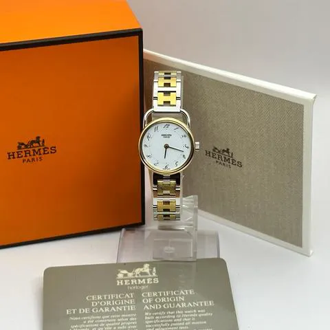 Hermès Arceau 27mm Stainless steel White