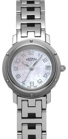 Hermès Clipper CL4.210 24mm Stainless steel Mother-of-pearl