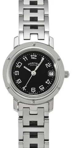 Hermès Clipper CL4.210 24mm Stainless steel Black