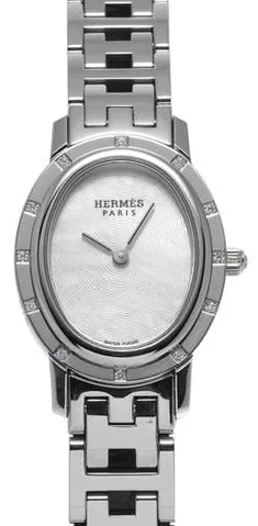 Hermès Clipper C01.230 22mm Stainless steel Mother-of-pearl