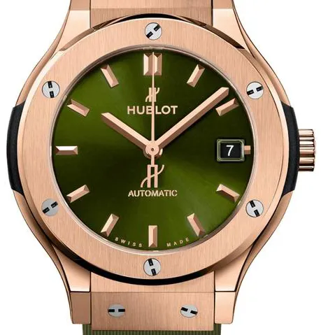 Hublot Classic Fusion 565.OX.8980.RX 38mm Yellow gold Green