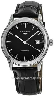 Longines Flagship L49844592 Brushed/polished steel Black