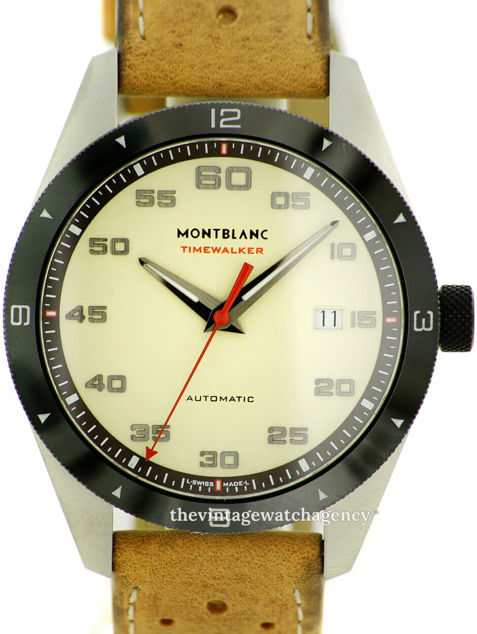 Montblanc TimeWalker 118494 41mm Stainless steel Antique white